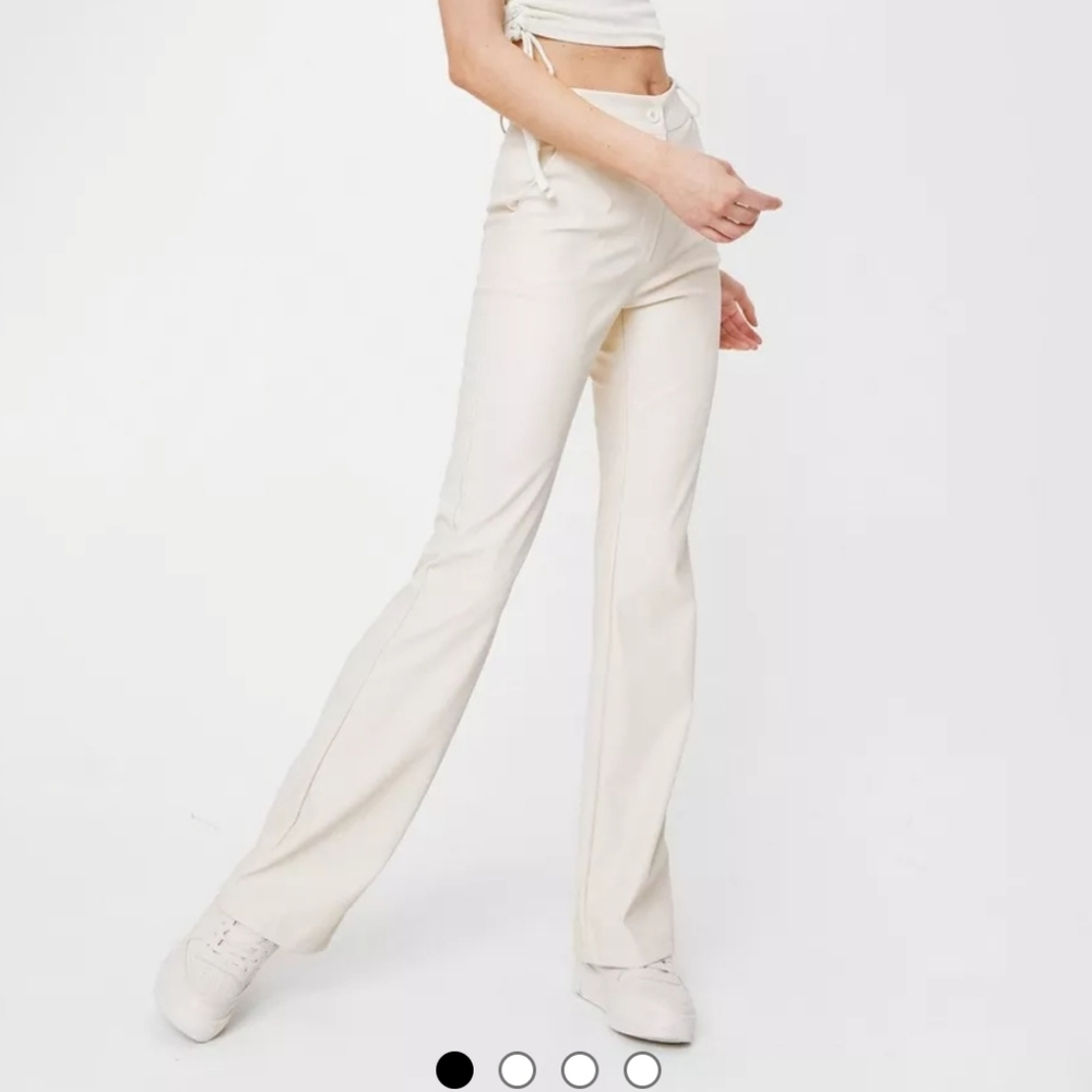 Nasty Gal Faux Leather Flare Pants
